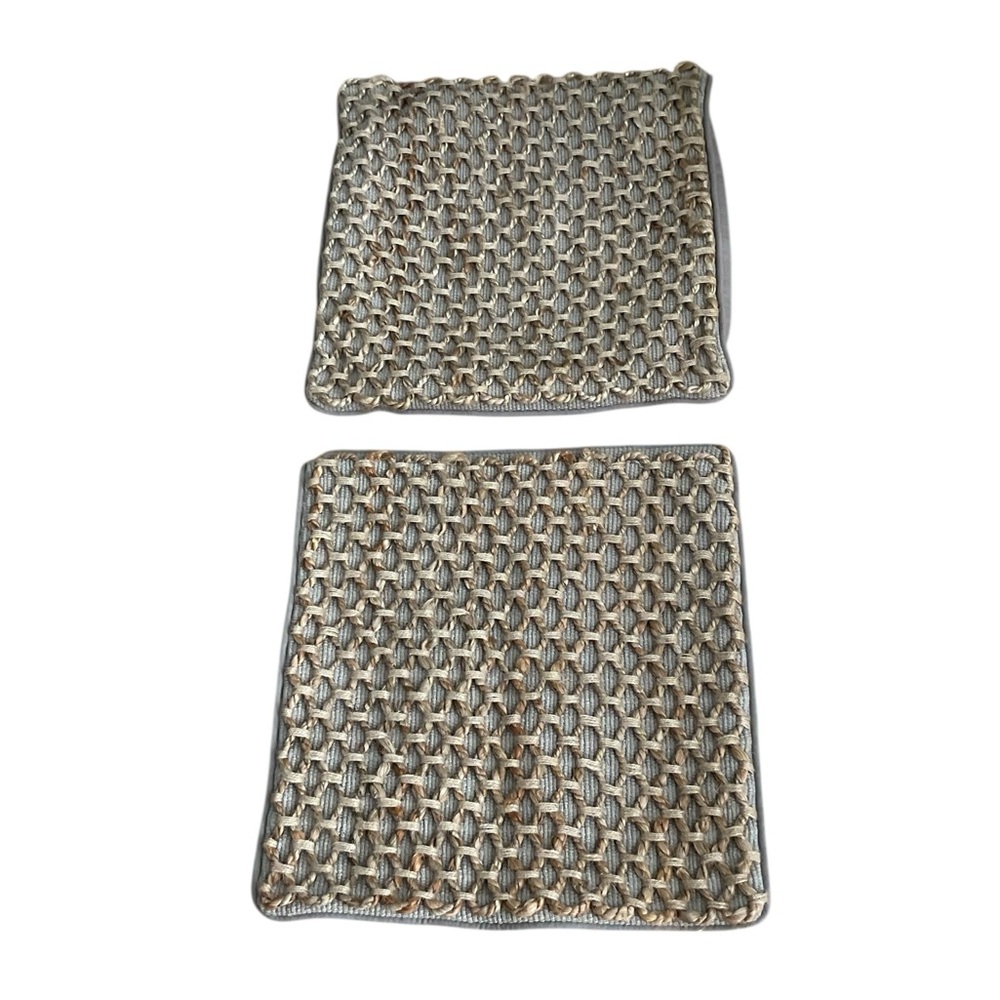 Pair of rustic bohemian pillow covers 18x17